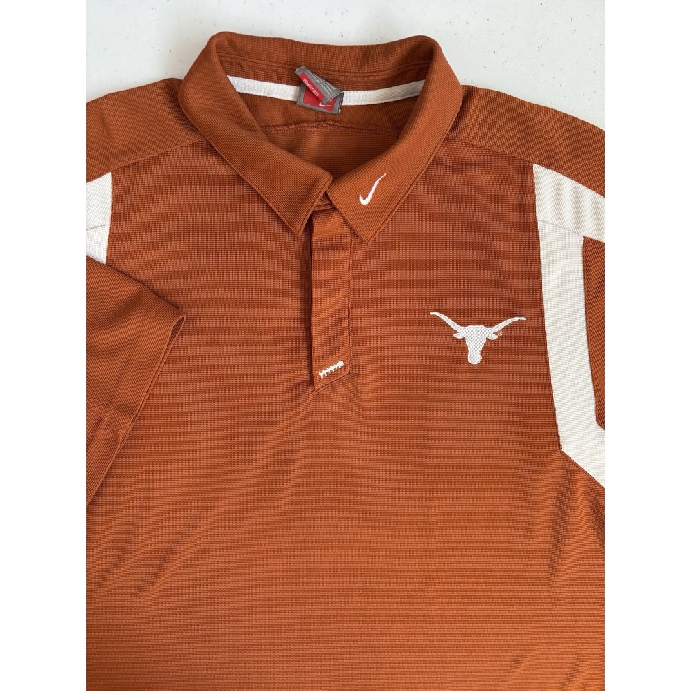 Nike Team Men's XXL‎ University of Texas Longhorns Embroidered Short Sleeve Polo
